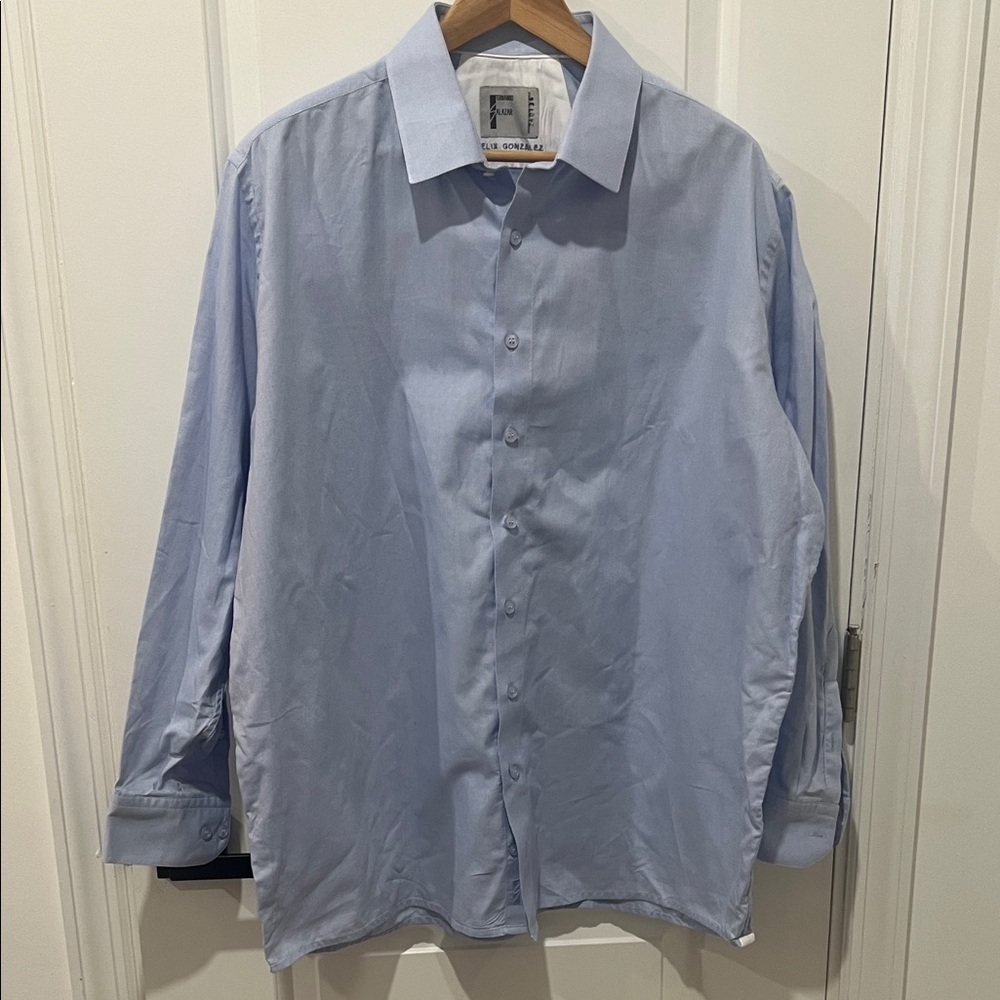 Fernando Salazar Sky Blue Dress Shirt Size XL